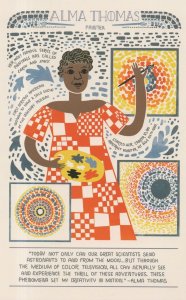 Alma Thomas USA American Abstract Painting Artist Postcard
