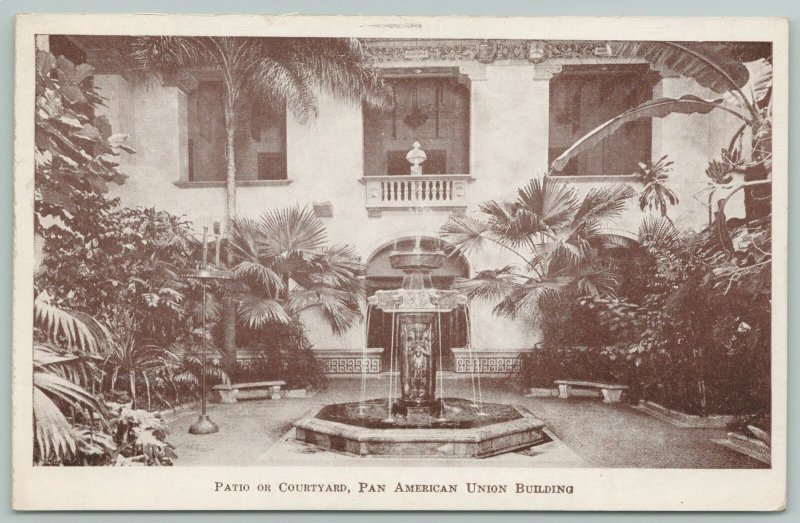Washington DC~Patio And Courtyard~Pan American Union Building~1920s Postcard