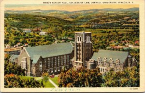 Vtg 1940s Cornell University Myron Taylor Hall College of Law Ithaca NY Postcard