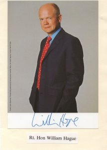 William Hague Conservative MP Hand Signed Photo