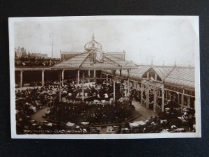 Essex CLACTON ON SEA showing Bandstand & Band c1930s RP Postcard