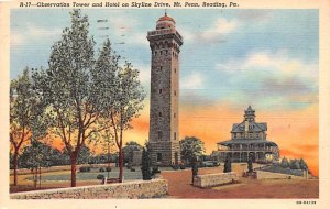 Observation Tower and Hotel, Mt. Penn Reading, Pennsylvania PA