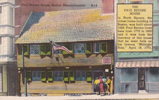 Massachusetts Boston The Paul Revere House