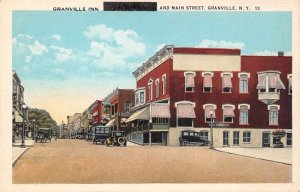 Granville New York Granville Inn on Main Street Color Lithograph PC U2394