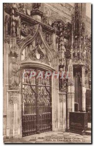 Old Postcard Albi Cathedrale Sainte Cecile door of the choir and pulpit