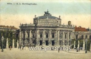 K K Hof Burgtheater Wien Vienna Austria Postcard