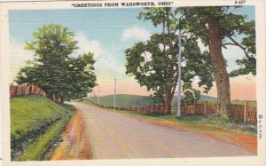 Ohio Greetings From Wadsworth Road Scene Curteich