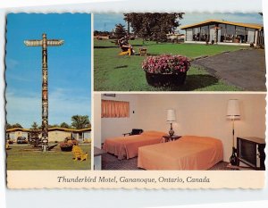 Postcard Thunderbird Motel, Gananoque, Canada