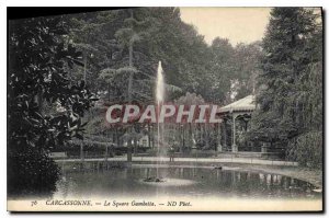 Old Postcard Carcassonne Square Gambette