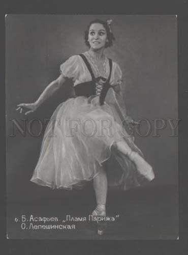 3104555 LEPESHINSKAYA Russian BALLET Star DANCER old PHOTO