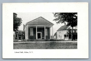 ALDEN NY LIBERAL HALL ANTIQUE POSTCARD