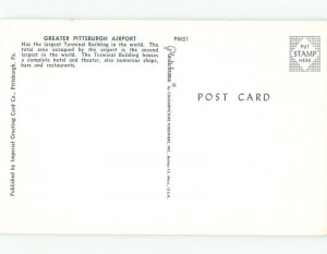Pre-1980 AIRPORT SCENE Pittsburgh Pennsylvania PA E3392