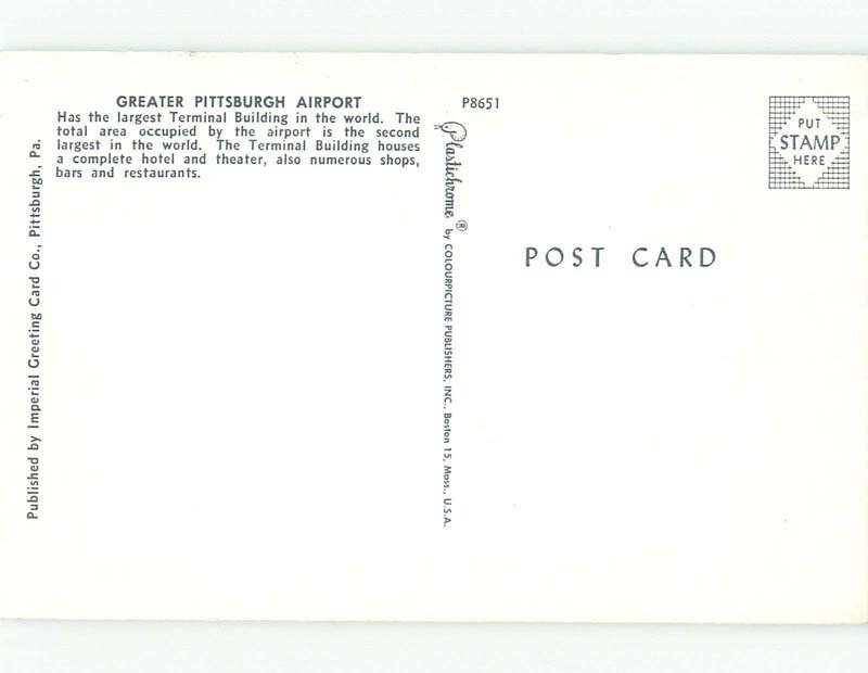 Pre-1980 AIRPORT SCENE Pittsburgh Pennsylvania PA E3392