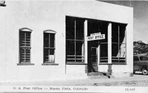 H73/ Buena Vista Colorado Postcard c1940s U.S. Post Office Building 166