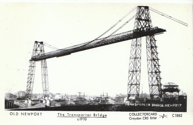 Wales Postcard - Old Newport - The Transporter Bridge c1910  - 2208