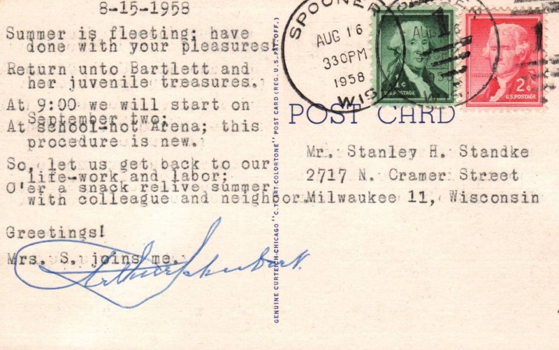 Greetings From Pickerel Lake,WI