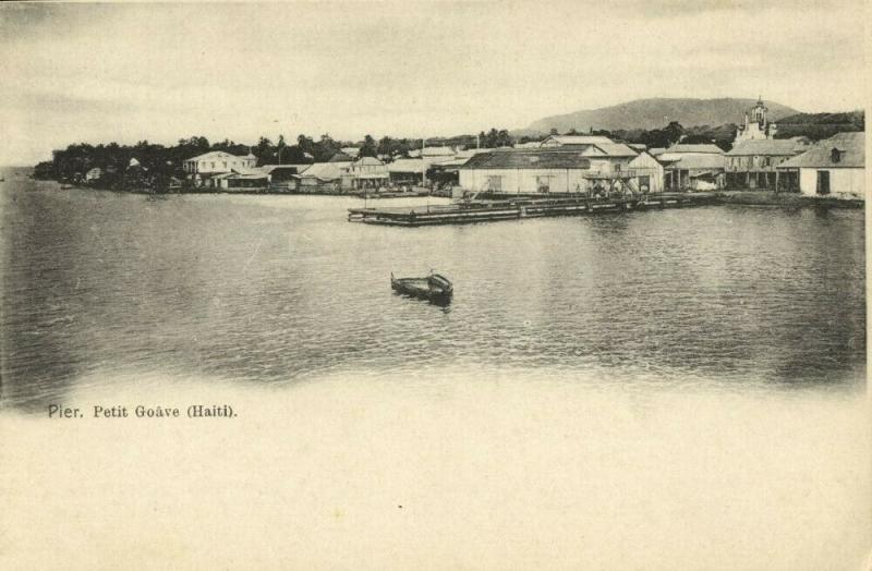 haiti, PETIT-GOÂVE, Pier Panorama (1899) Postcard