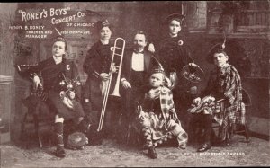 Chicago IL Roney's Boys Concert Co Scottish Musicians Vintage Postcard