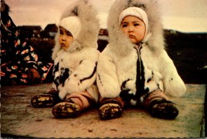 Alaska Eskimo Twins In The Arctic Region
