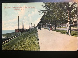 Vintage Postcard 1913 The Front Waterworks in distance Buffalo New York