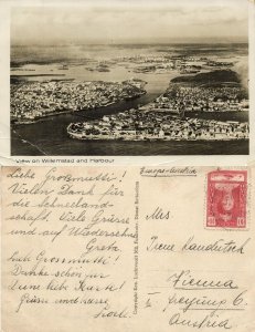 curacao, N.W.I., WILLEMSTAD, View on City and Harbour (1930s) RPPC Postcard