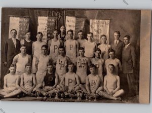 c1906 Track Meet Team University Of Colorado BOULDER CO RPPC Real Photo Postcard