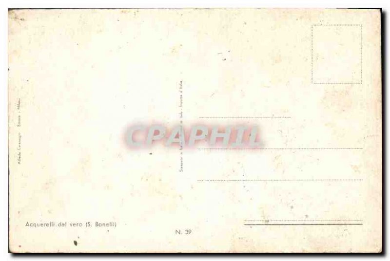 Postcard Old Acquerelil dal vero S Bonelli