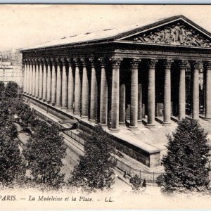 c1910s Paris France La Madeleine et Place Postcard Catholic Madeleine Church A78