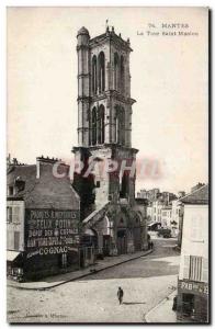 Old Postcard Mantes la Tour Saint Maclou