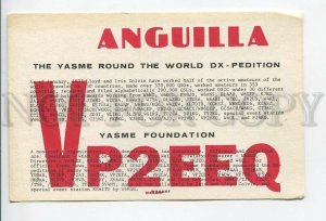 462928 1976 year Anguilla USA California radio QSL card