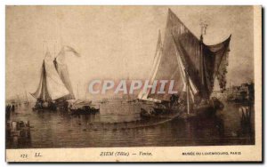 Old Postcard Ziem Venice Musee Du Luxembourg Paris Boat