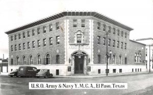 El Paso Texas USO Army and Navy YMCA Real Photo Vintage Postcard AA18357