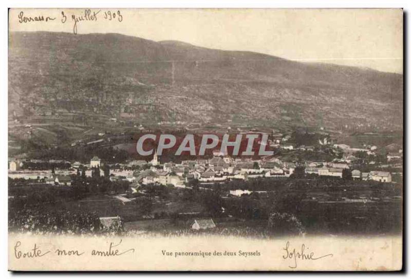 Old Postcard Panoramic View Of Two Seyssels