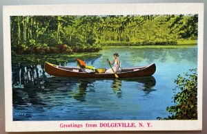 Vintage Postcard 1915-1930 Greetings from Dolgeville, New York (NY)