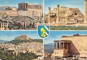 B108311 Greece Athene Temple Ruins Panorama General view real photo uk