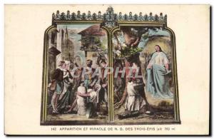 Old Postcard Apparition and Miracle ND Des Trois Epis