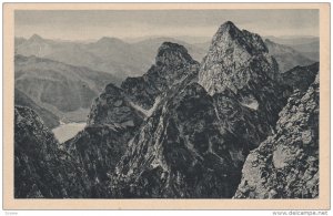 Gimpel 2234m Rote Fluh 2111m U. Haldensee Vom Kamin Der Kollespitze Aus, Rein...