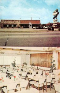 NEW CASTLE, Indiana IN   VANCE'S RESTAURANT Interior~50's Cars ROADSIDE Postcard