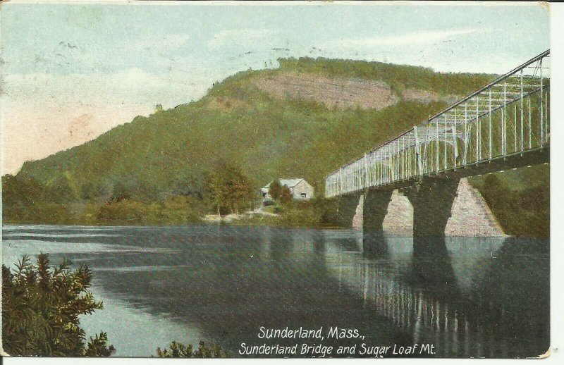 Sunderland, Mass., Sunderland Bridge and Sugar Loaf Mountain