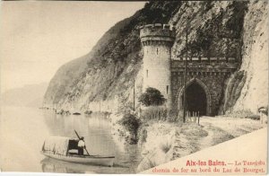 CPA AIX-les-BAINS Tunnel du Chemin de Fer au Bord du Lac du Bourget (1192484)