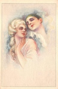 LESBIAN ROMANCE GLAMOUR ARTIST SIGNED CORBELLA POSTCARD (c. 1920s)