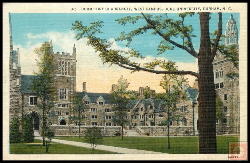 Dormitory Quadrangle, West Campus, Duke Univ, Durham, NC