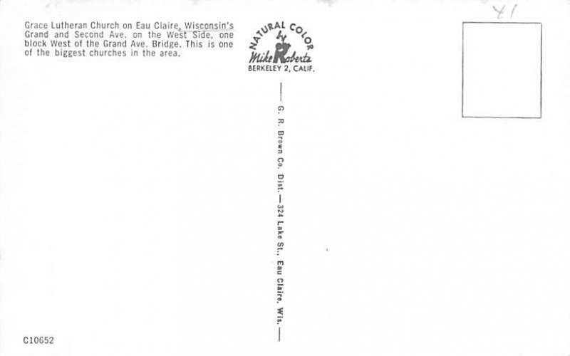 Grace Lutheran Church Postcard