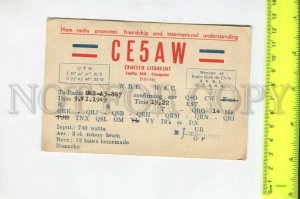 467002 1949 year Chile radio QSL card to USSR