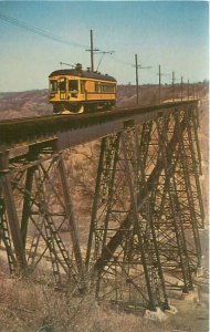 Ft. Dodge, Des Moines & Southern 72 on High Bridge Iowa Postcard Unused