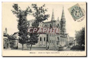 Postcard Old Macon apse of St. Peter's Church