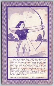 1940s Comic Arcade Card Ex Sup Co Hittie Hasbeen Sharpshooter Lady Chicgao K5