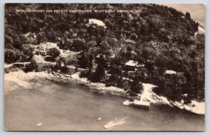 1946 Spruce Point Inn Estate And Shore Boothbay Harbor Maine ME Posted Postcard