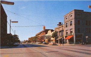 G74/ Hendersonville North Carolina Postcard Chrome Main Street Stores
