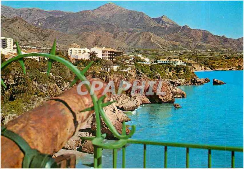 Postcard Modern Nerja (Costa del Sol) the Caletones from the Balcony of Europe